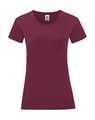 Dames T-shirt Iconic Fruit of the Loom 61-432-0 Burgundy